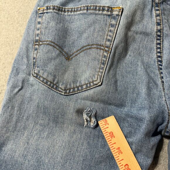 Levis Jeans Mens 505 34x30 Blue Straight American Workwear Solid Mid Rise - Picture 5 of 10